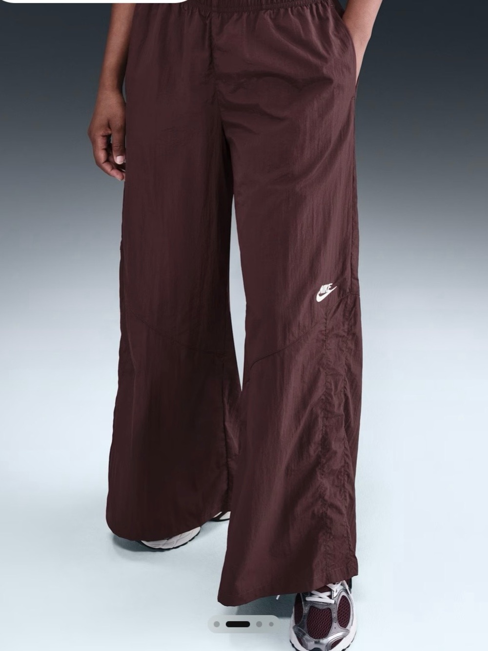 Nike Women's Wide-Leg Track Pants in Deep Burgundy Medium NWT